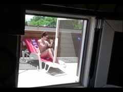 Caught on hidden cam xxx sister watching porn and masturbate brother caught in the backyard